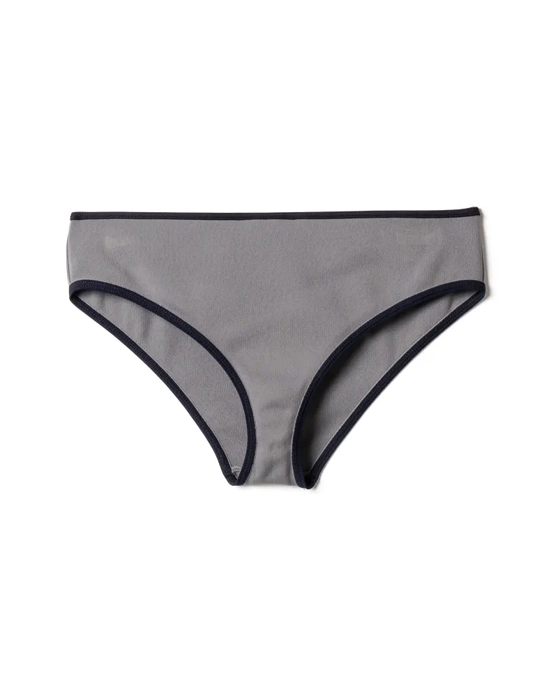 Miu Miu Badeanzug-slip Aus Technischem Strick, Damen, Grau+blau, Größe Grau+blau