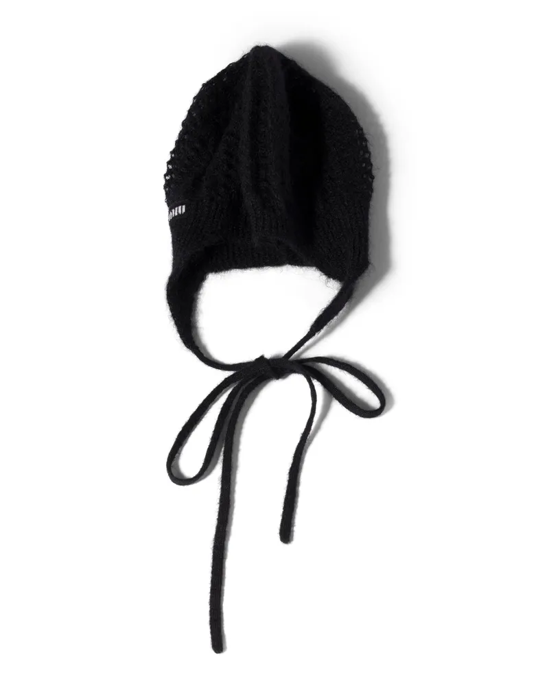 Miu Miu Hut Aus Mohair, Damen, Schwarz, Größe Schwarz