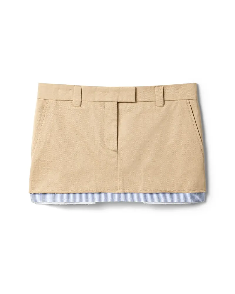 Miu Miu Minirock Aus Chino, Damen, Kordel, Größe Kordel