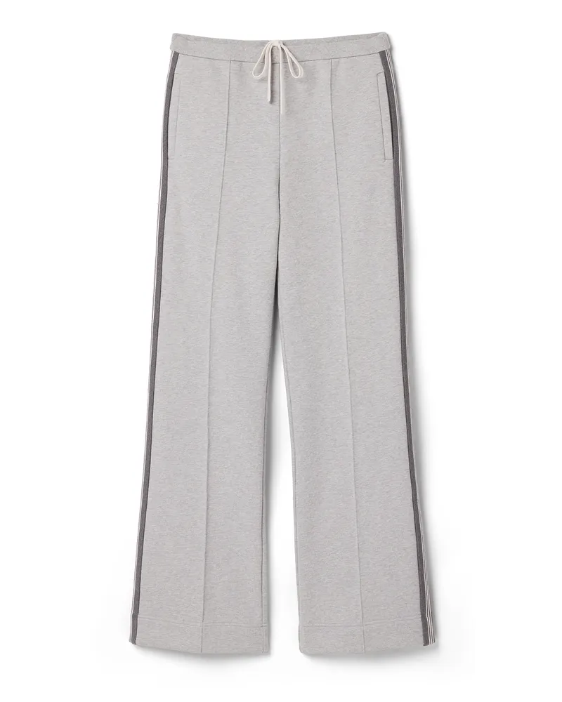 Miu Miu Hose Aus Baumwollfleece, Damen, Grau, Größe Grau