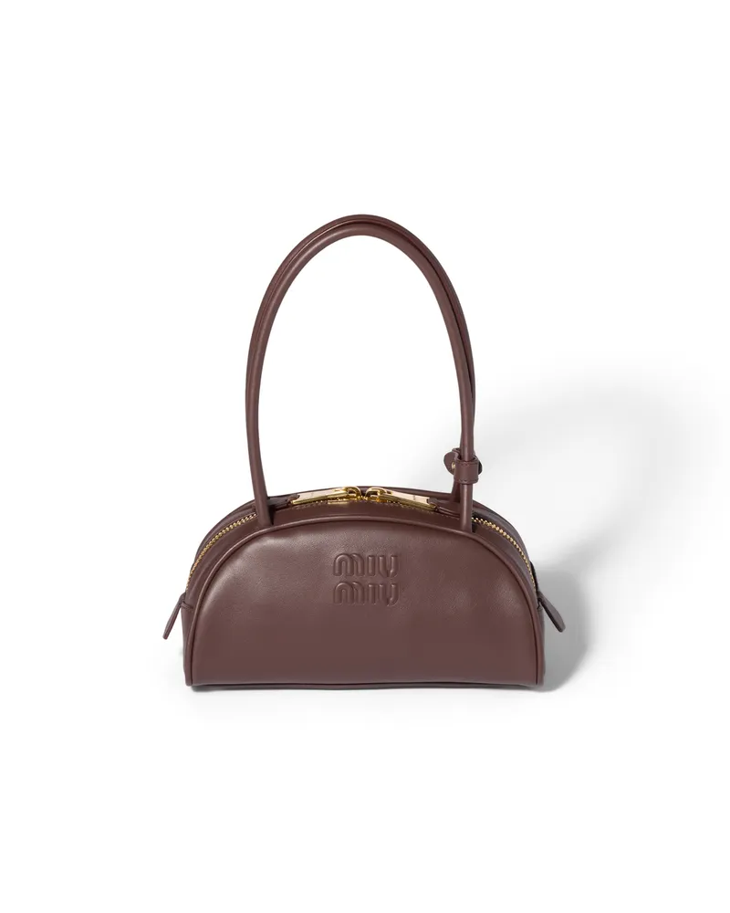Miu Miu Beau Tasche Aus Leder, Damen, Bruyère-holz Bruyère-holz