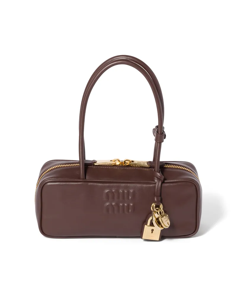 Miu Miu Beau Tasche Aus Leder, Damen, Bruyère-holz Bruyère-holz