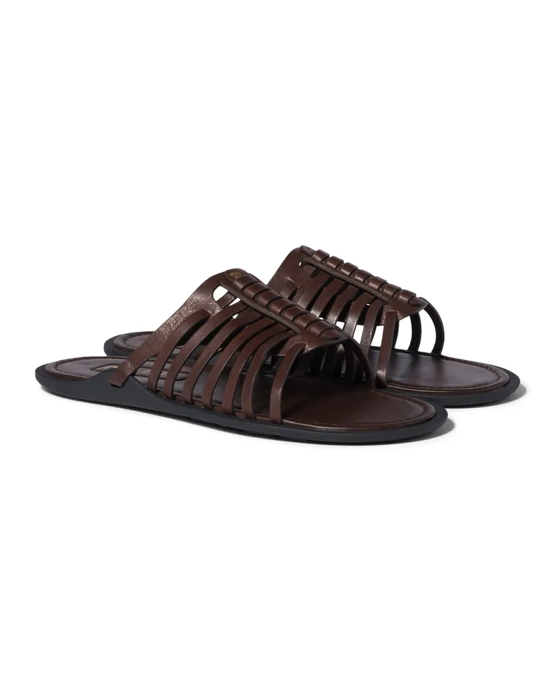 Miu Miu Pantoletten Aus Nappa-leder, Damen, Bruyère-holz, Größe Bruyère-holz