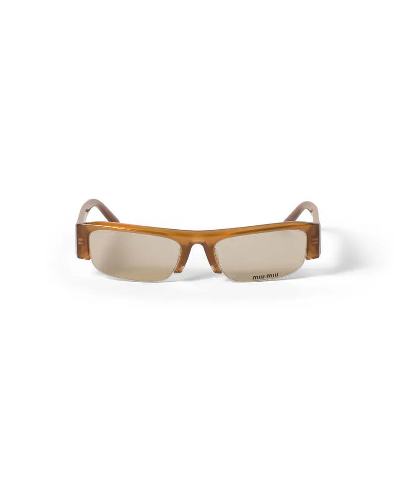 Miu Miu Vedette Sonnenbrille, Damen, Kamillefarbene Gläser Kamillefarbene