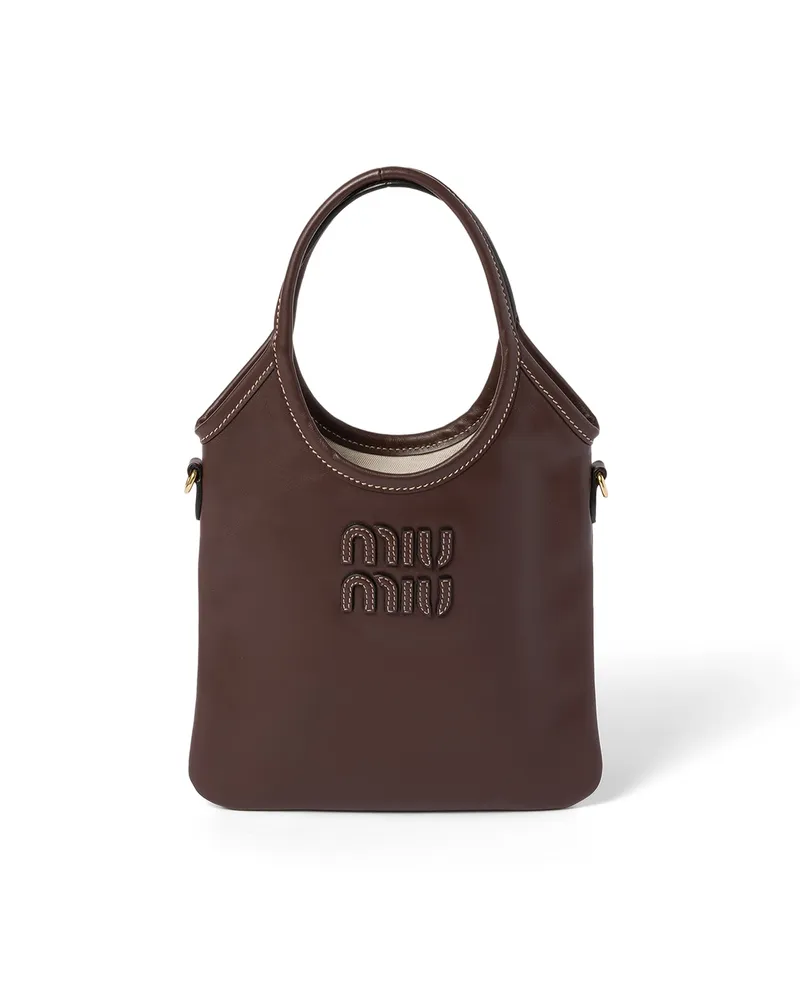 Miu Miu Ivy Handtasche Aus Leder, Damen, Bruyère-holz Bruyère-holz