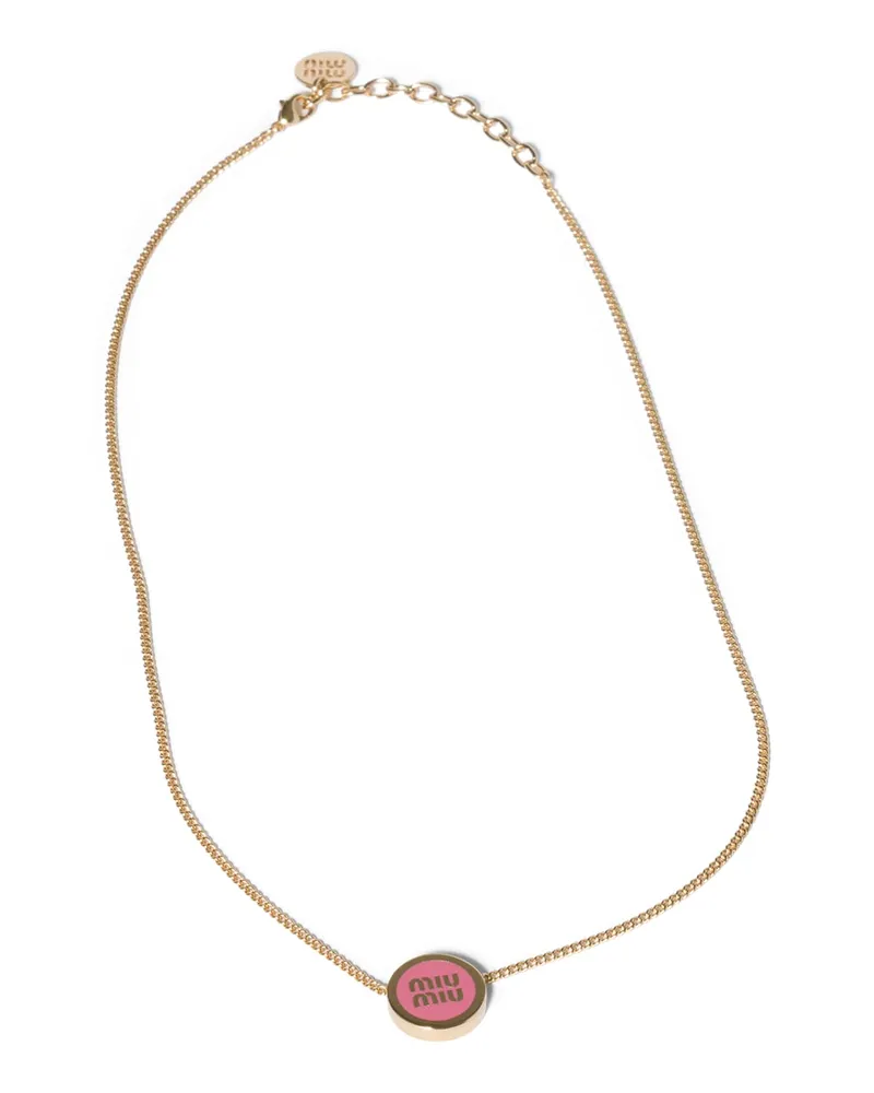 Miu Miu Halskette Aus Metall, Damen, Begonienrosa Begonienrosa