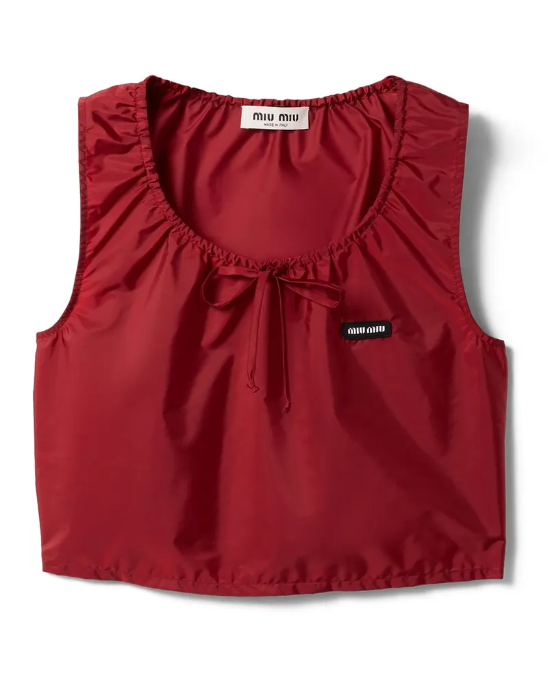 Miu Miu Top Aus Funktionsgewebe, Damen, Rubinrot, Größe Rubinrot