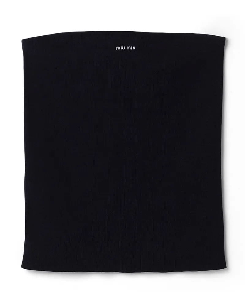 Miu Miu Schlauch-top Aus Baumwollstrick, Damen, Blau, Größe Blau