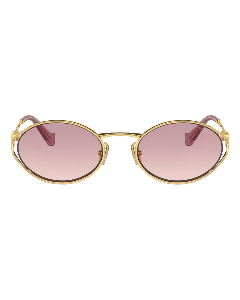 Miu Miu Logo Sonnenbrille, Damen, Getönte Gläser In Pink Getönte