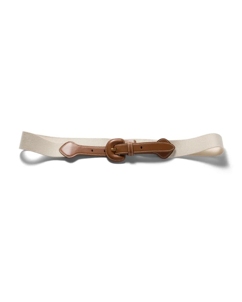 Miu Miu Gürtel Aus Leder Und Kordel, Damen, Beige/cognac, Größe Beige