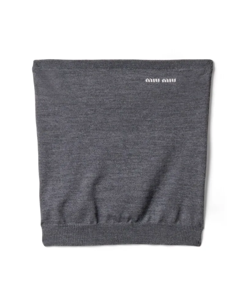 Miu Miu Top Aus Wolle, Damen, Schiefergrau, Größe Schiefergrau