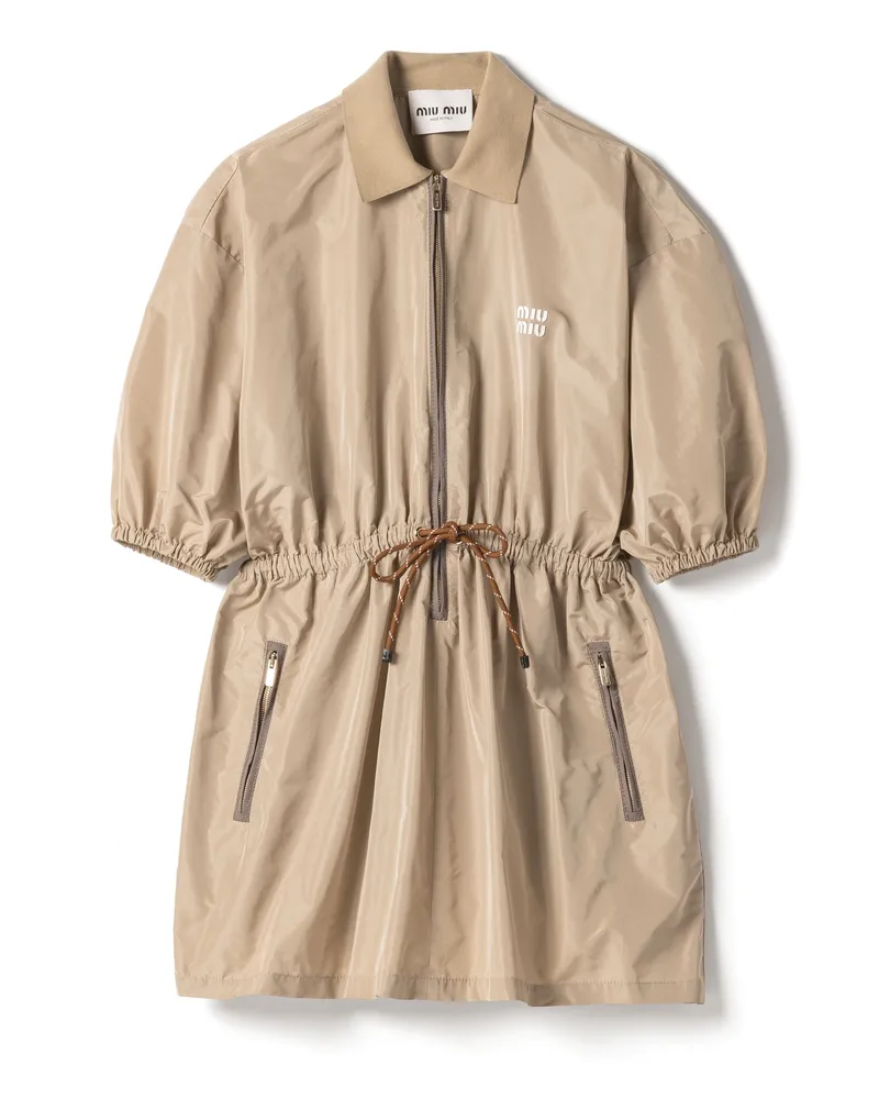 Miu Miu Kleid Aus Funktionsgewebe, Damen, Kordel, Größe Kordel