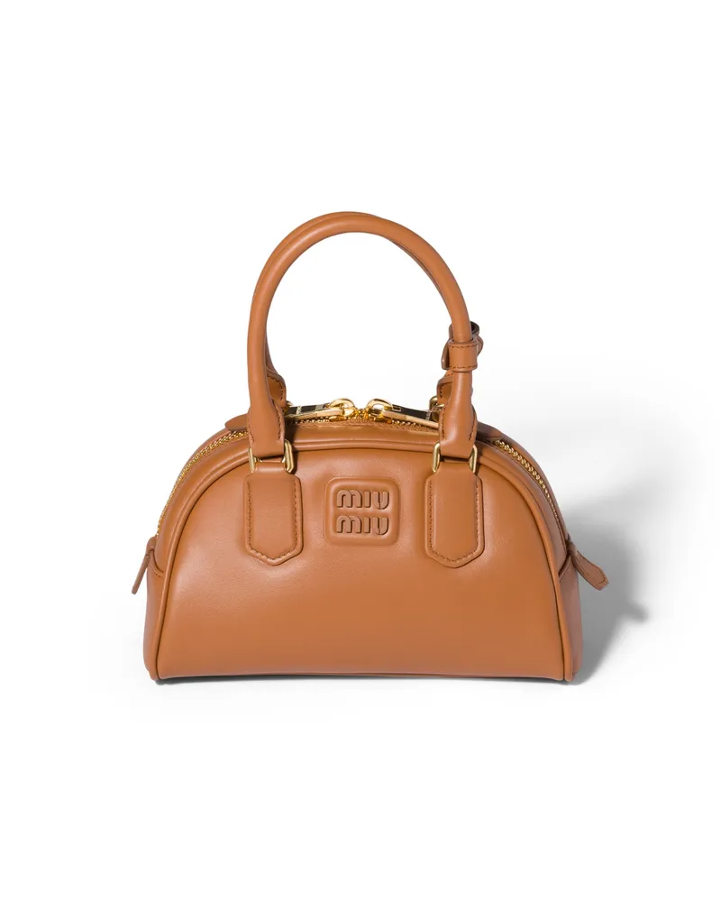 Miu Miu Arcadie Tasche Aus Leder, Damen, Cognac Cognac