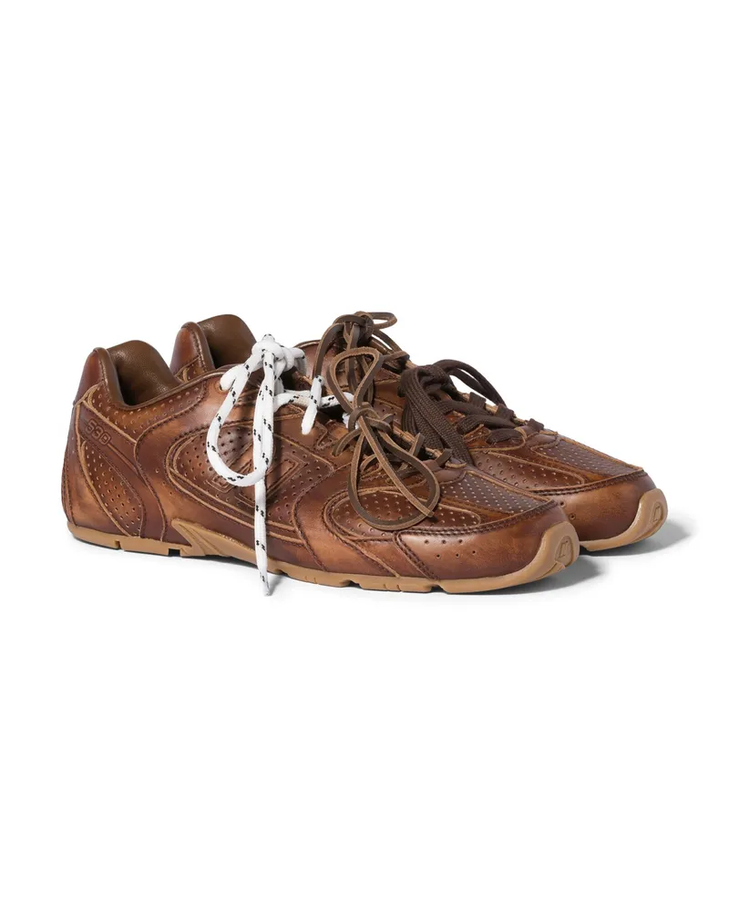 Miu Miu New Balance X  530 sl Sneaker Aus Deco'-leder, Damen, Sienna, Größe Sienna