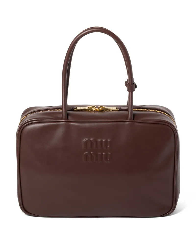 Miu Miu Beau Tasche Aus Leder, Damen, Bruyère-holz Bruyère-holz