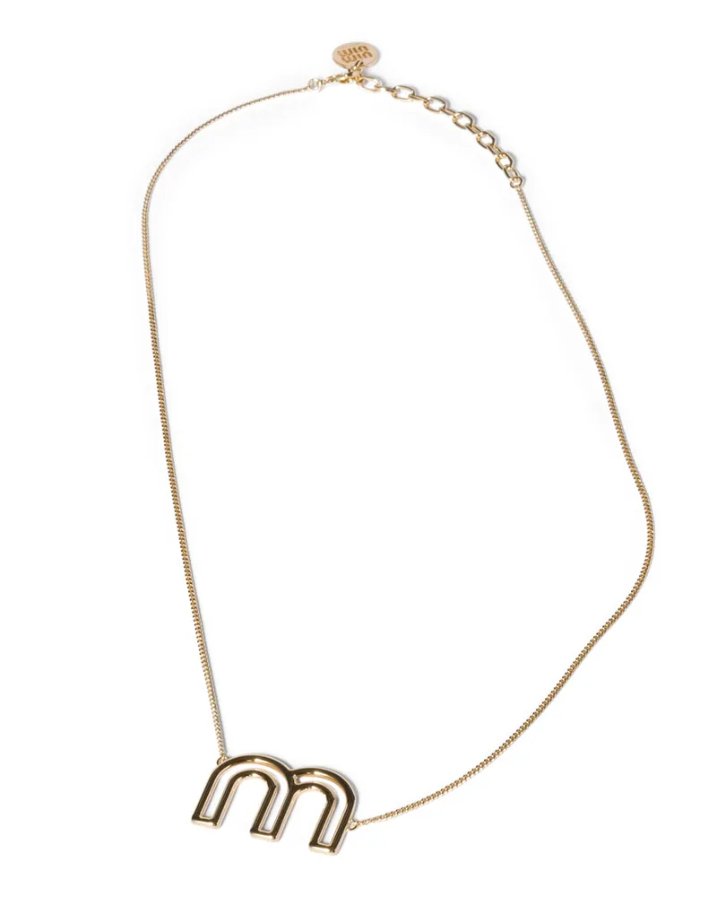 Miu Miu Halskette Aus Metall, Damen, Gold Gold