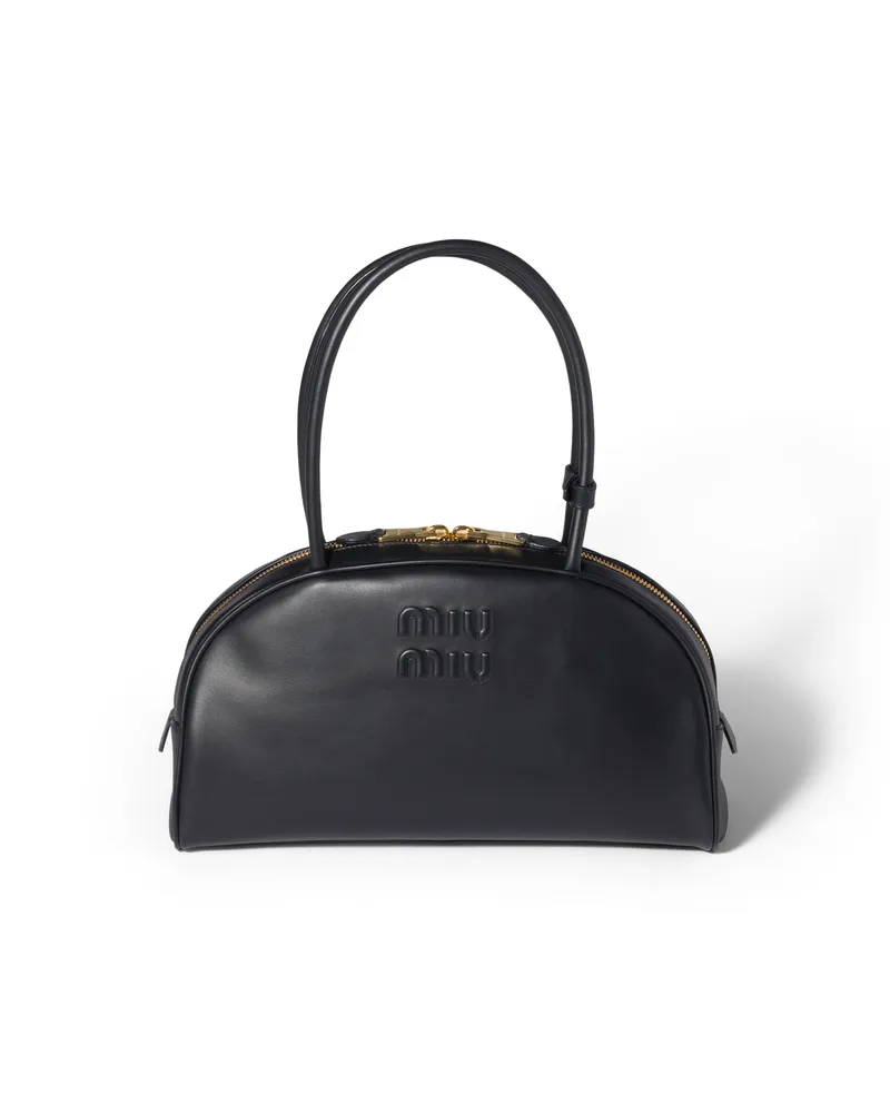 Miu Miu Beau Tasche Aus Leder, Damen, Schwarz Schwarz
