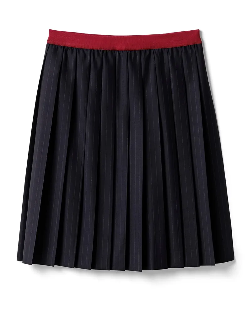 Miu Miu Midi-faltenrock Mit Nadelstreifen, Damen, Blau, Größe Blau