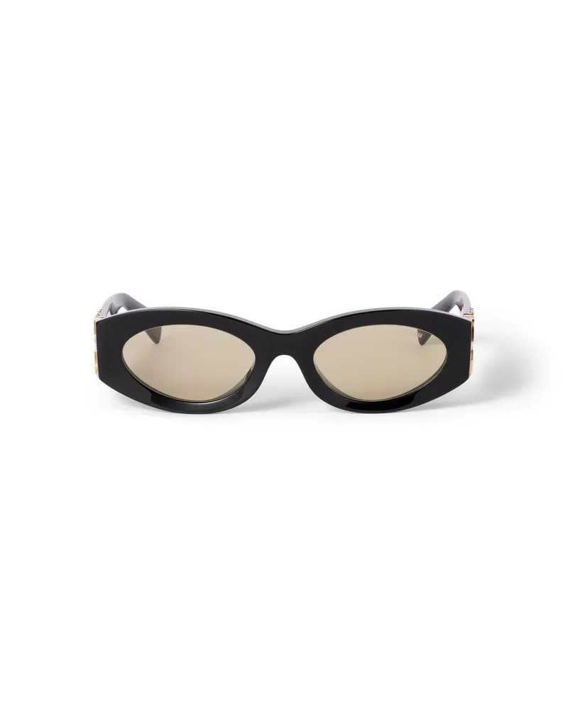 Miu Miu Miu Glimpse Sonnenbrille, Damen, Kamillefarbene Gläser Kamillefarbene