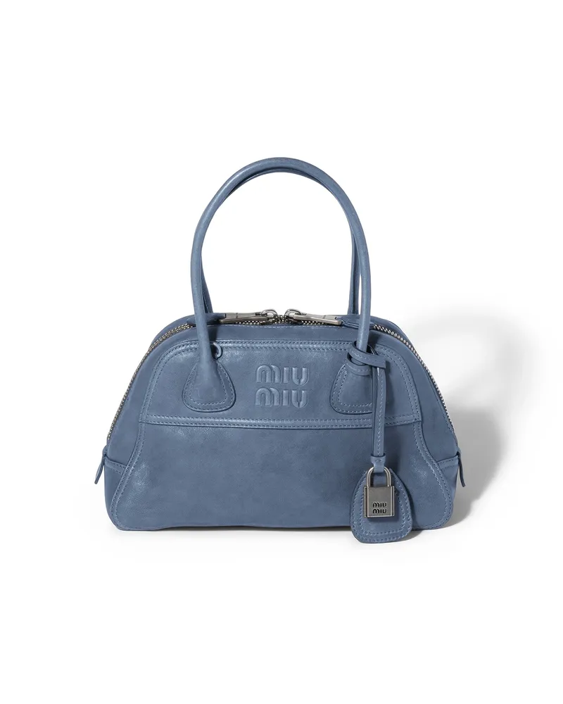 Miu Miu Vivant Tasche Aus Nappa-leder, Damen, Aviation/blau Aviation