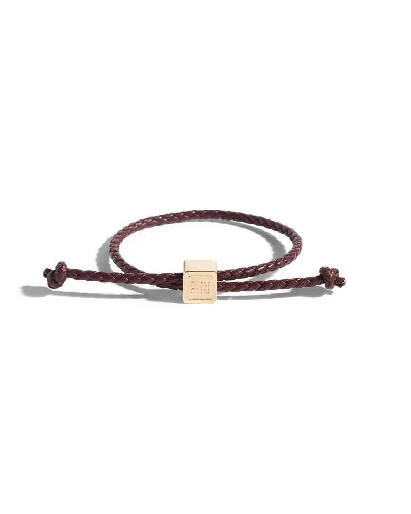 Miu Miu Armband Aus Leder, Damen, Burgunderrot Burgunderrot