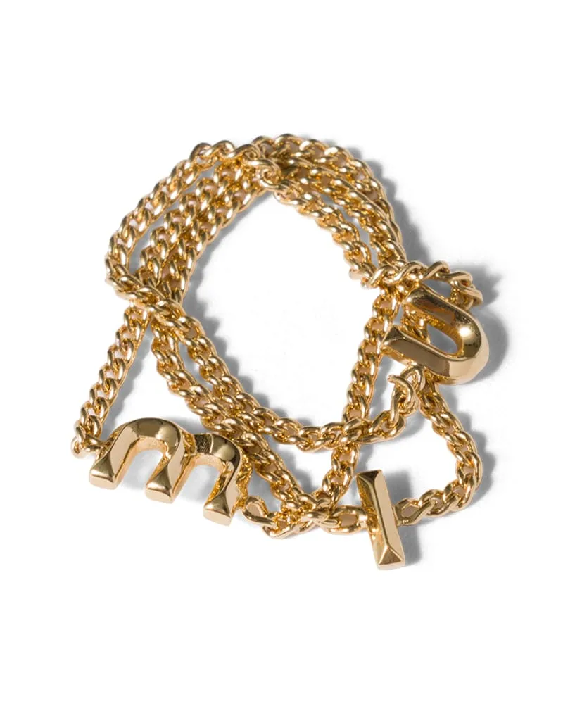 Miu Miu Ring Aus Metall, Damen, Gold, Größe Gold