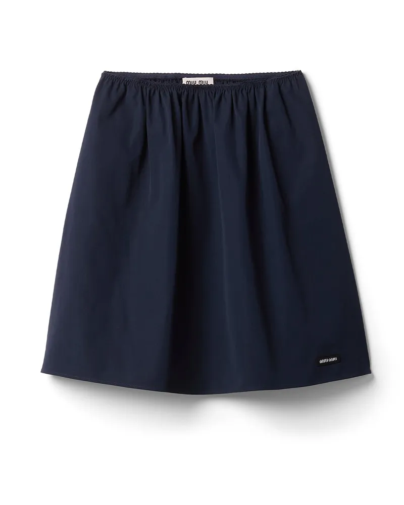 Miu Miu Rock Aus Popeline, Damen, Marineblau, Größe Marineblau