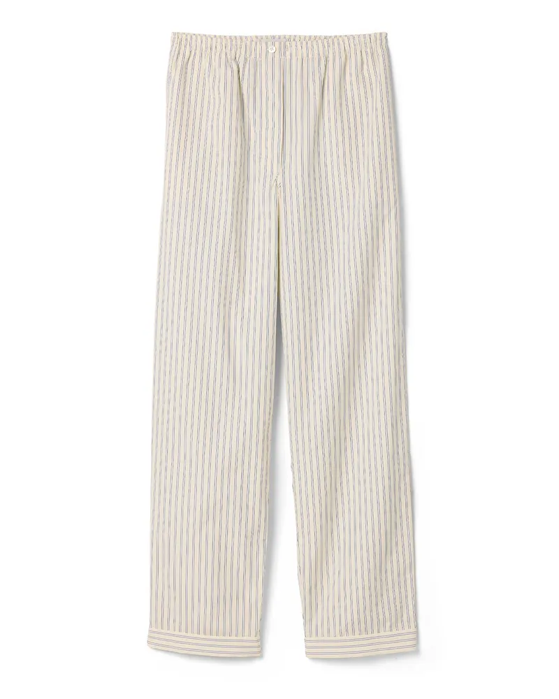 Miu Miu Pyjamahose Aus Gestreiftem Popeline, Damen, Creme, Größe Creme