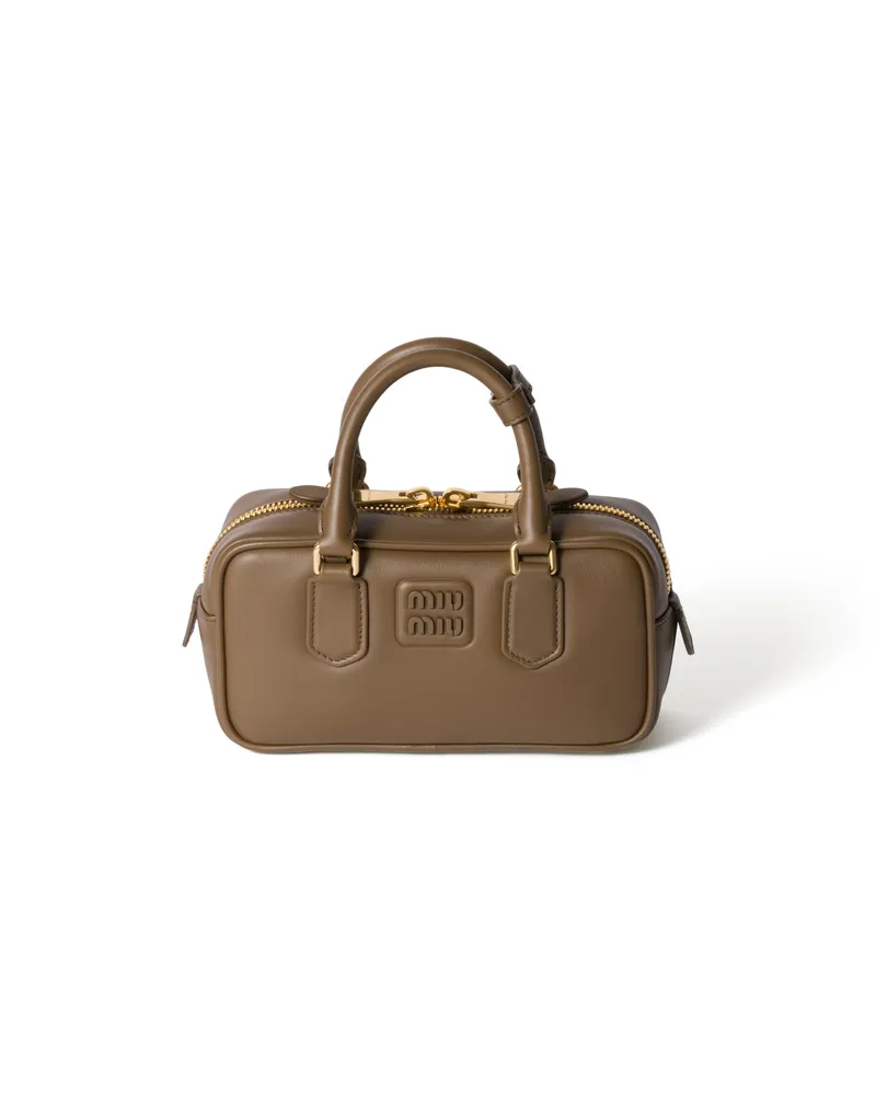 Miu Miu Arcadie Tasche Aus Leder, Damen, Tundra Tundra