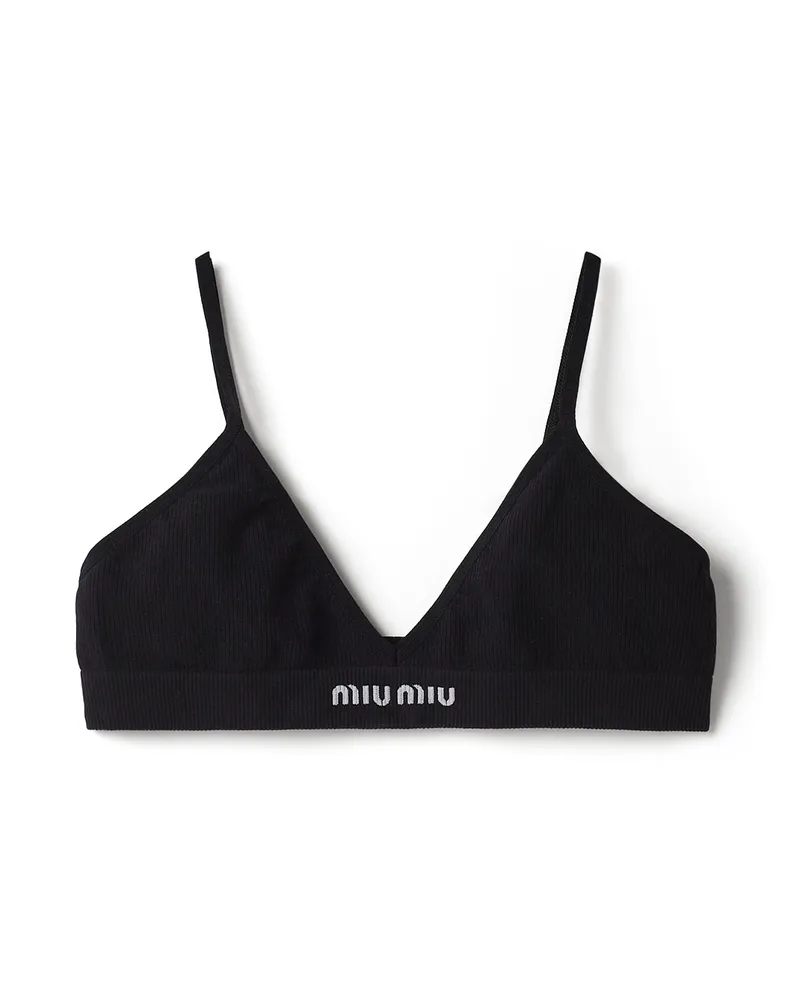 Miu Miu Nahtloser Bh, Damen, Schwarz, Größe Schwarz