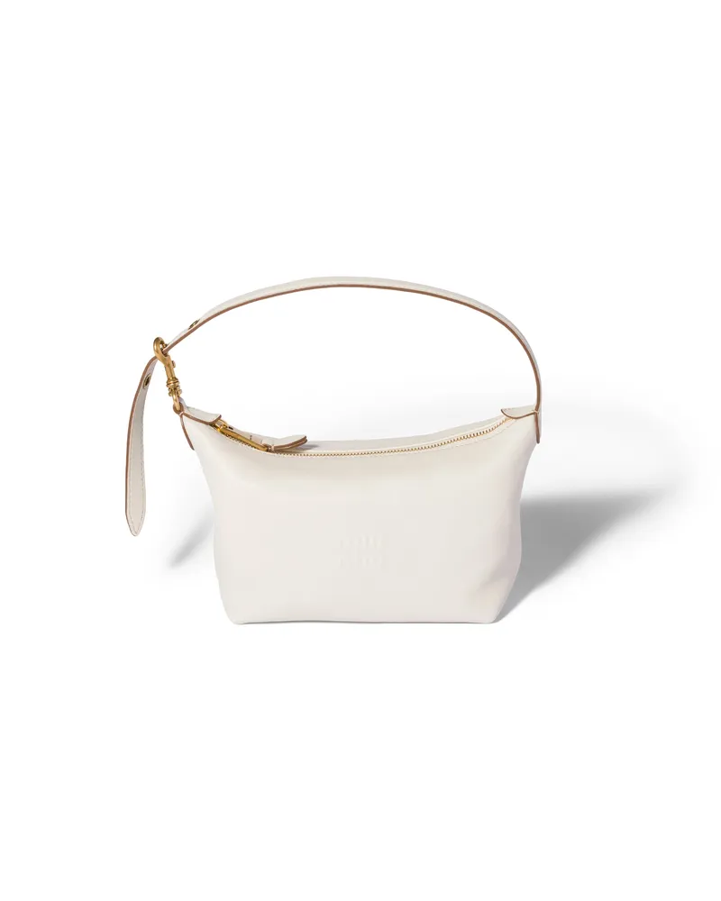 Miu Miu Pouch Aus Nappa-leder, Damen, Kalkweiss Kalkweiss