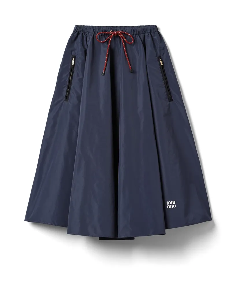 Miu Miu Rock Aus Funktionsgewebe, Damen, Blau, Größe Blau
