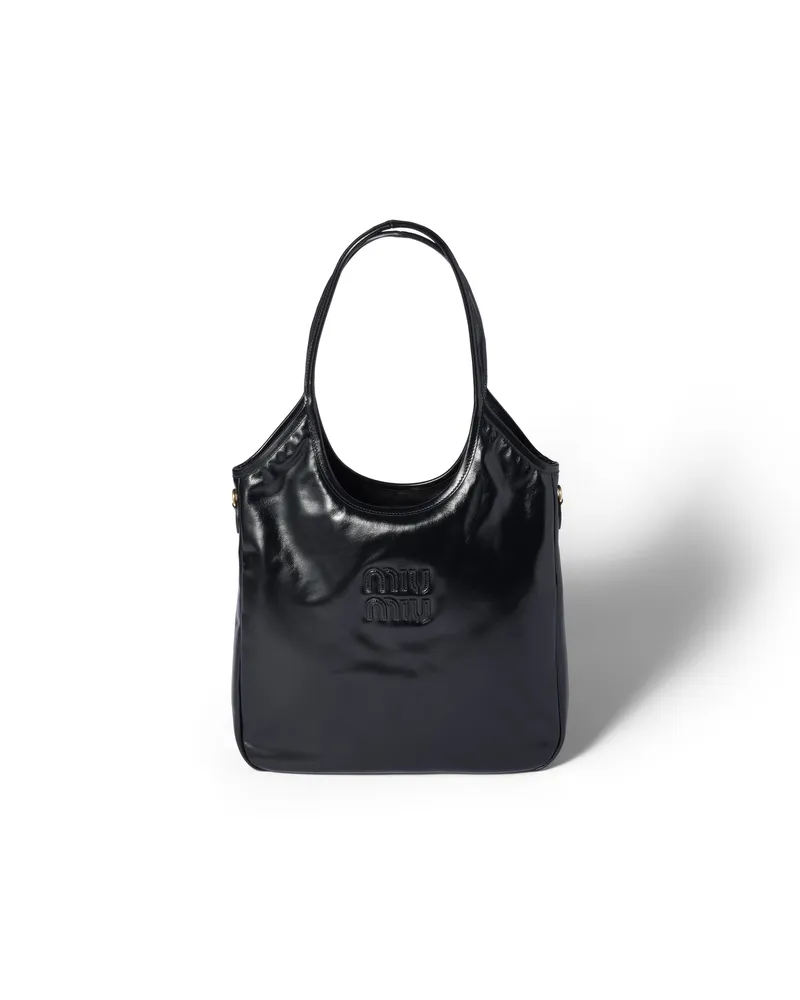 Miu Miu Ivy Tasche Aus Leder, Damen, Schwarz Schwarz