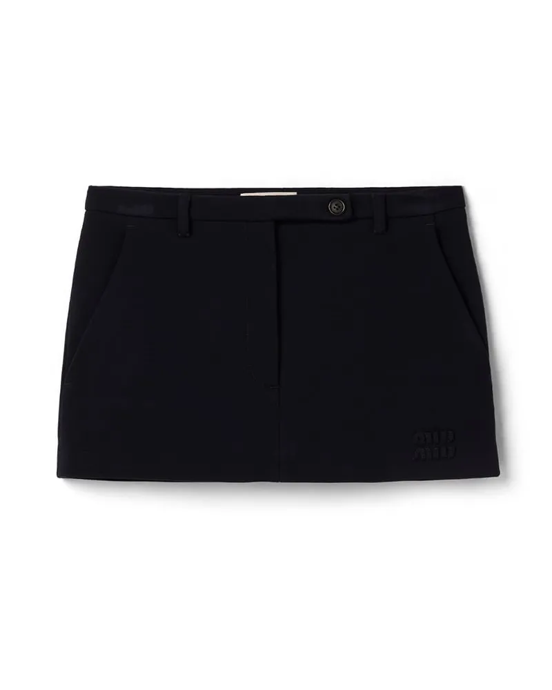 Miu Miu Milano-rippstrick-minirock, Damen, Blau, Größe Blau
