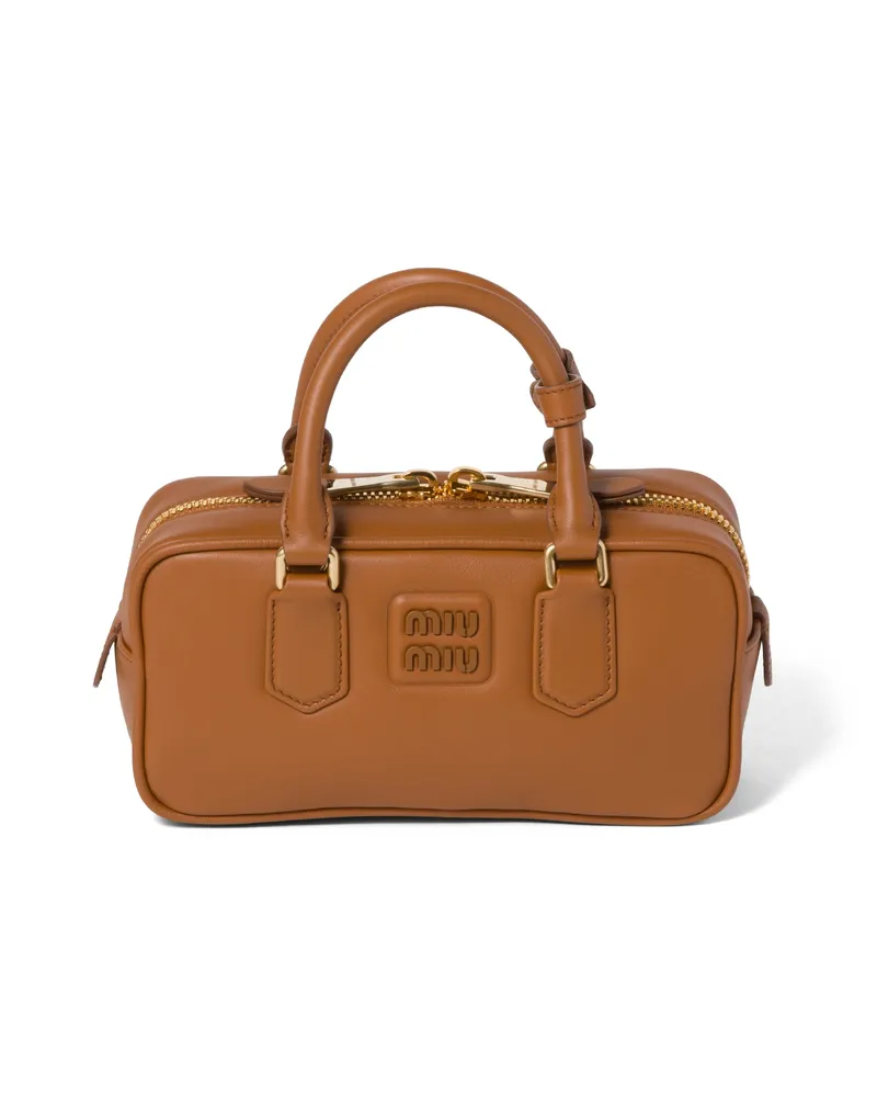 Miu Miu Arcadie Tasche Aus Leder, Damen, Cognac Cognac