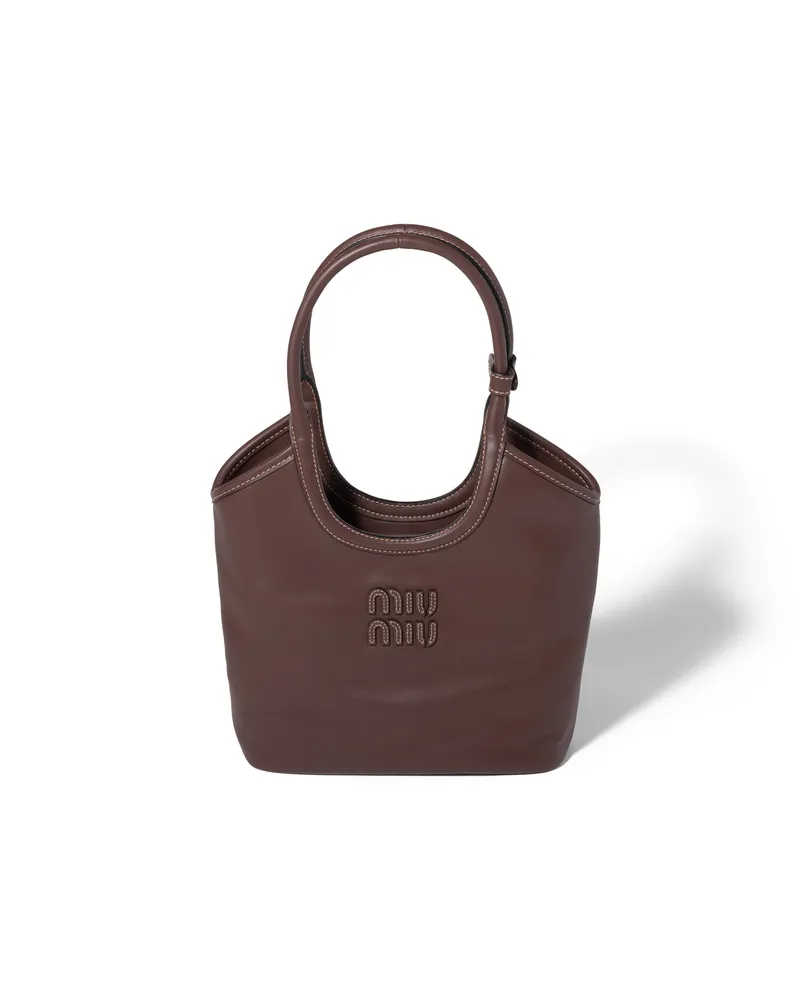 Miu Miu Ivy Tasche Aus Leder, Damen, Bruyère-holz Bruyère-holz