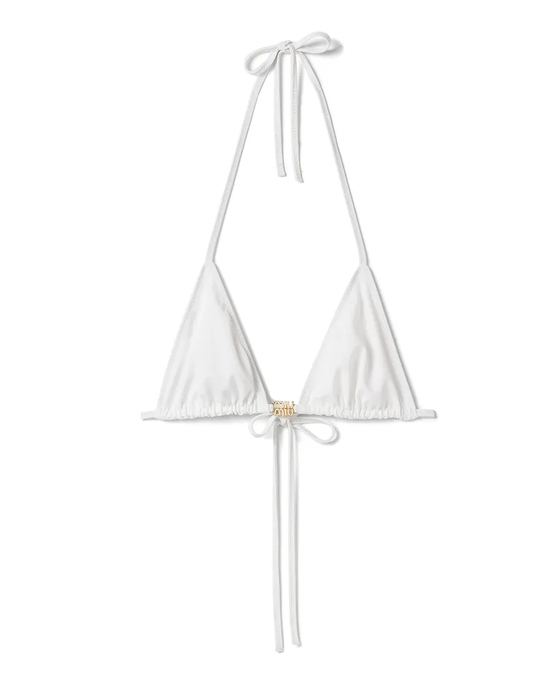 Miu Miu Bh Aus Jersey, Damen, Weiss, Größe Weiss