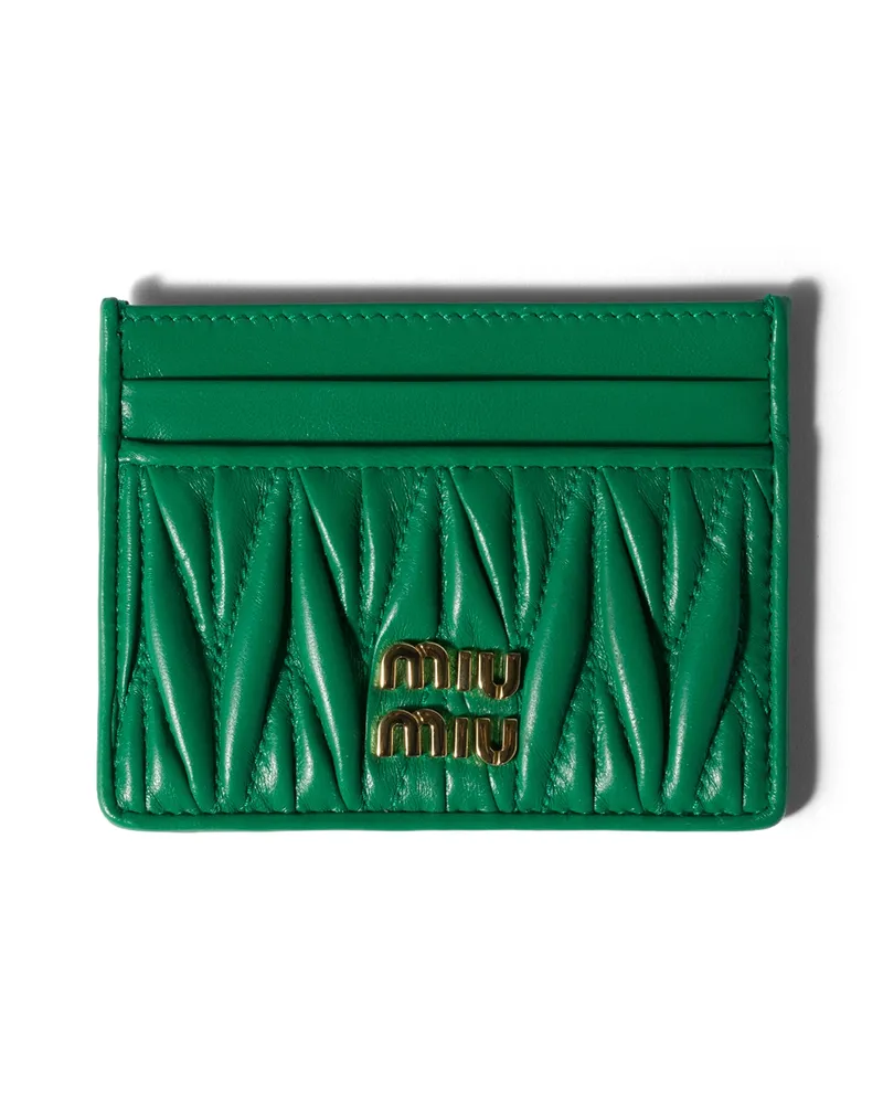 Miu Miu Kartenetui Aus Matelassé-nappaleder, Damen, Mango Mango