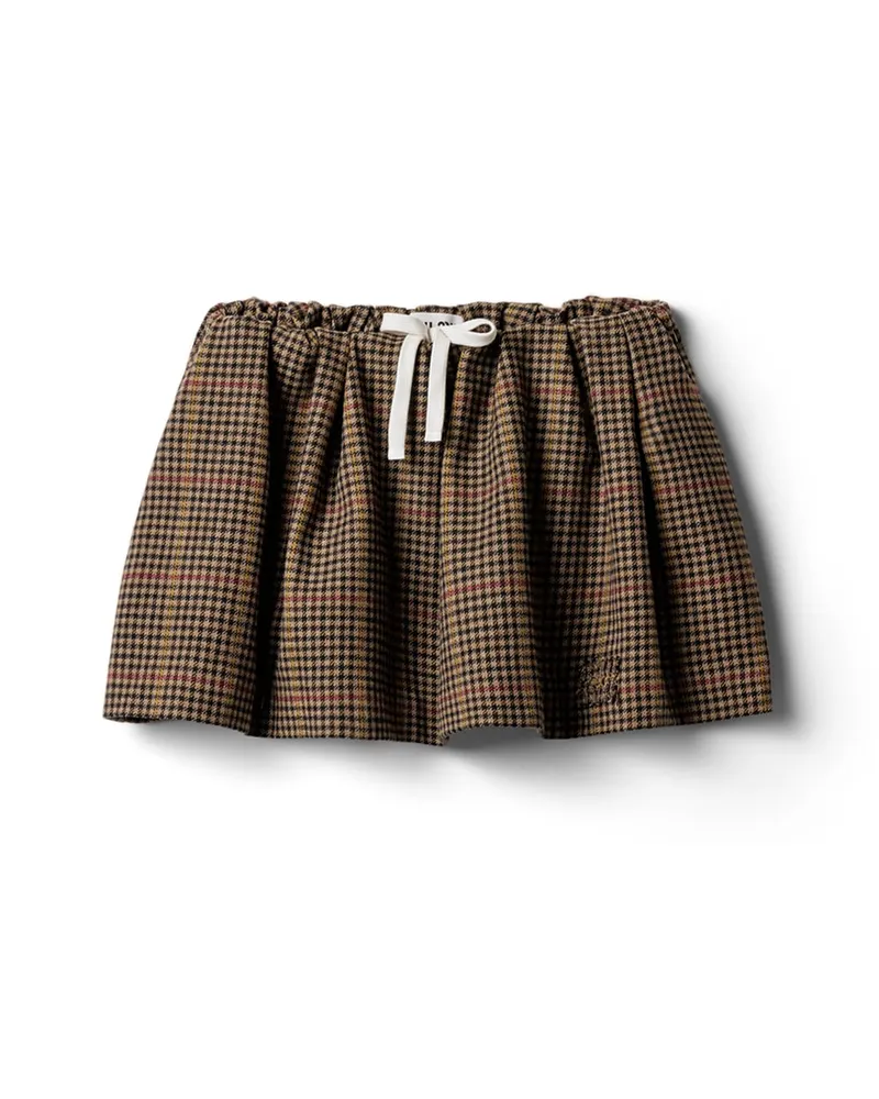 Miu Miu Minirock Mit Hahnentrittmuster, Damen, Kamelbraun, Größe Kamelbraun