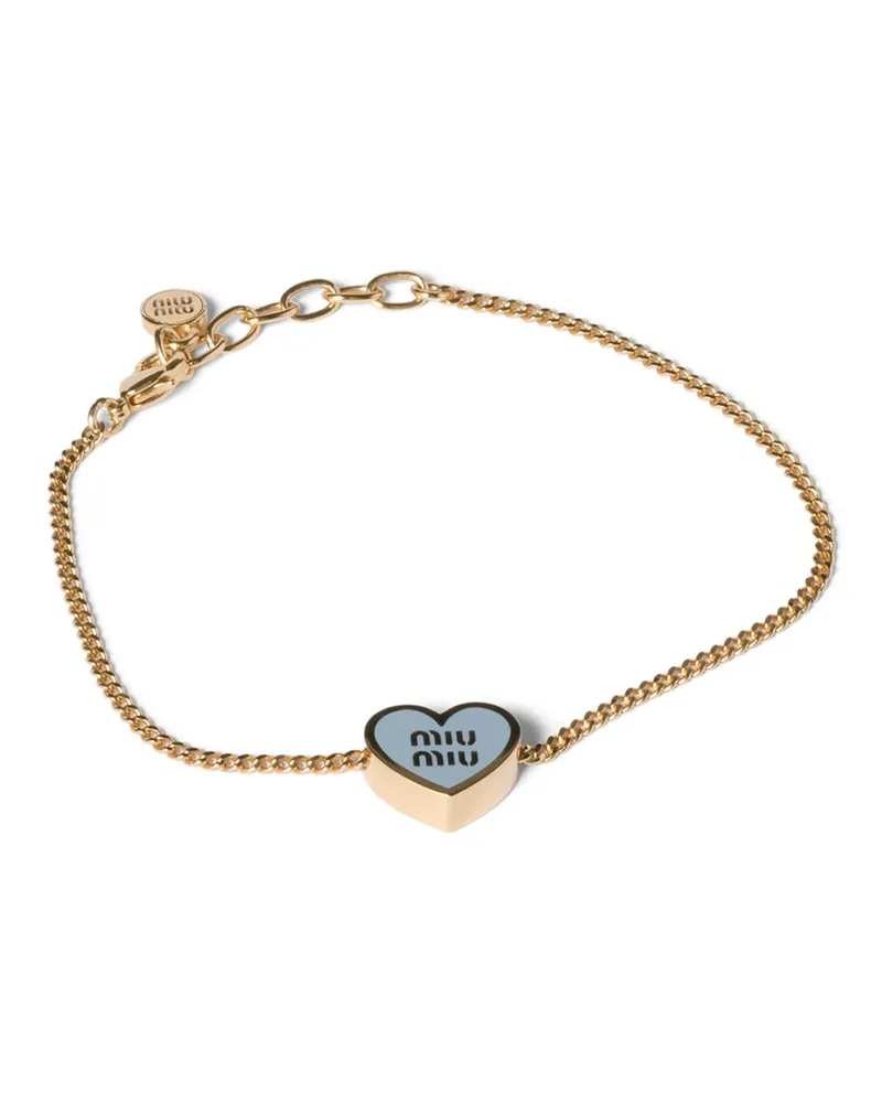 Miu Miu Armband Aus Metall, Damen, Gold/celeste Gold
