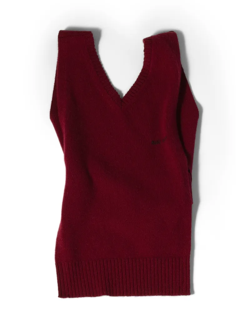 Miu Miu Strickweste Aus Kaschmir, Damen, Amaranthrot, Größe Amaranthrot
