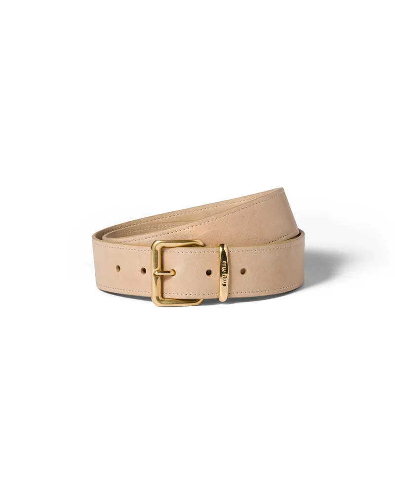 Miu Miu Gürtel Aus Nappa-leder, Damen, Kordel, Größe Kordel