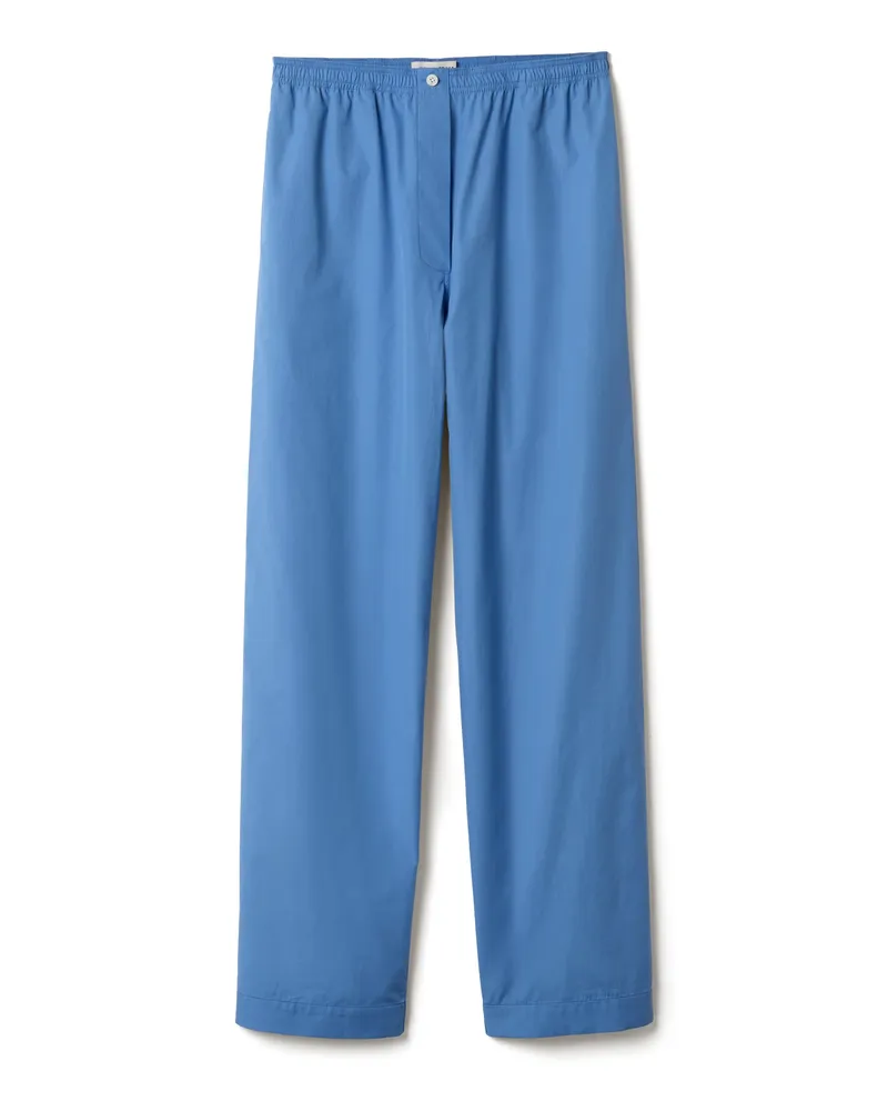 Miu Miu Pyjamahose Aus Popeline, Damen, Saphirblau, Größe Saphirblau