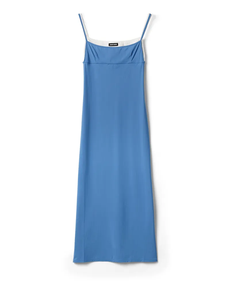 Miu Miu Midikleid Aus Stretch-jersey, Damen, Fliegerblau, Größe Fliegerblau