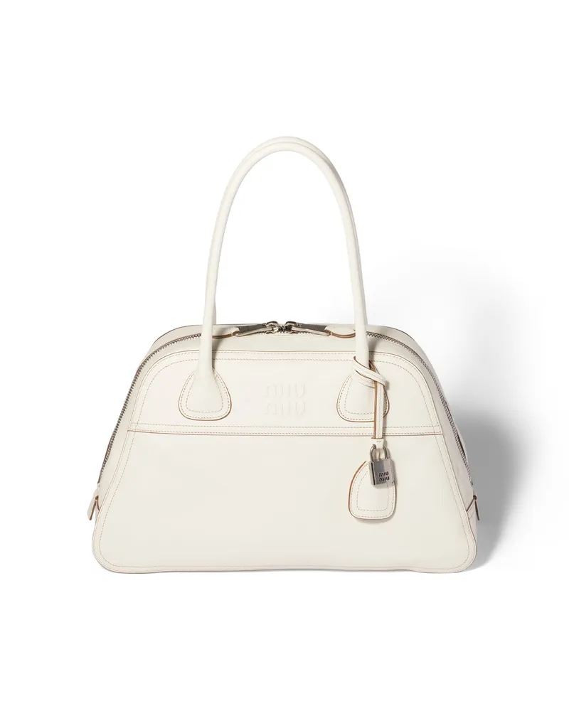 Miu Miu Vivant Tasche Aus Leder, Damen, Kalkweiss Kalkweiss