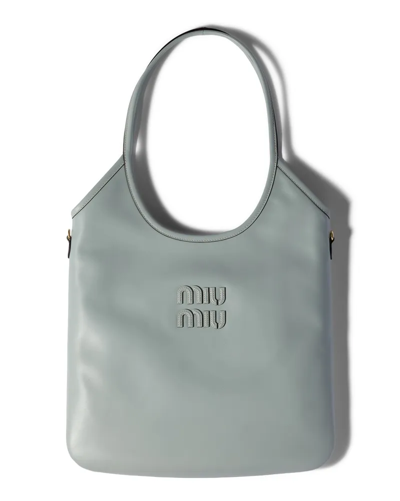 Miu Miu Ivy Tasche Aus Leder, Damen, Seeblau Seeblau