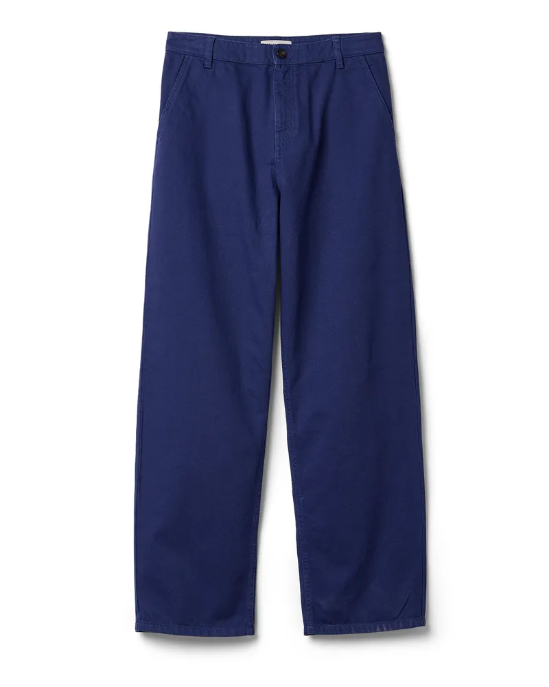 Miu Miu Hose Aus Garment-dyed-gabardine, Damen, Tintenblau, Größe Tintenblau