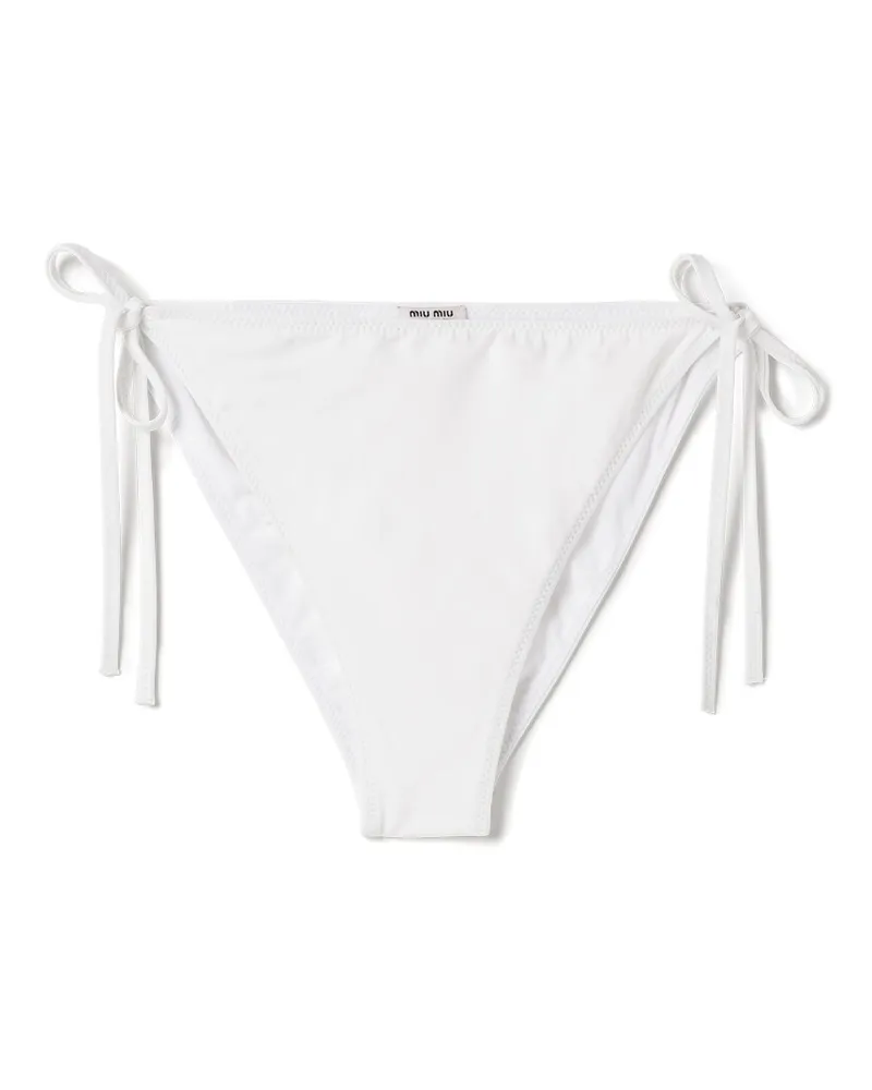 Miu Miu Slip Aus Jersey, Damen, Weiss, Größe Weiss