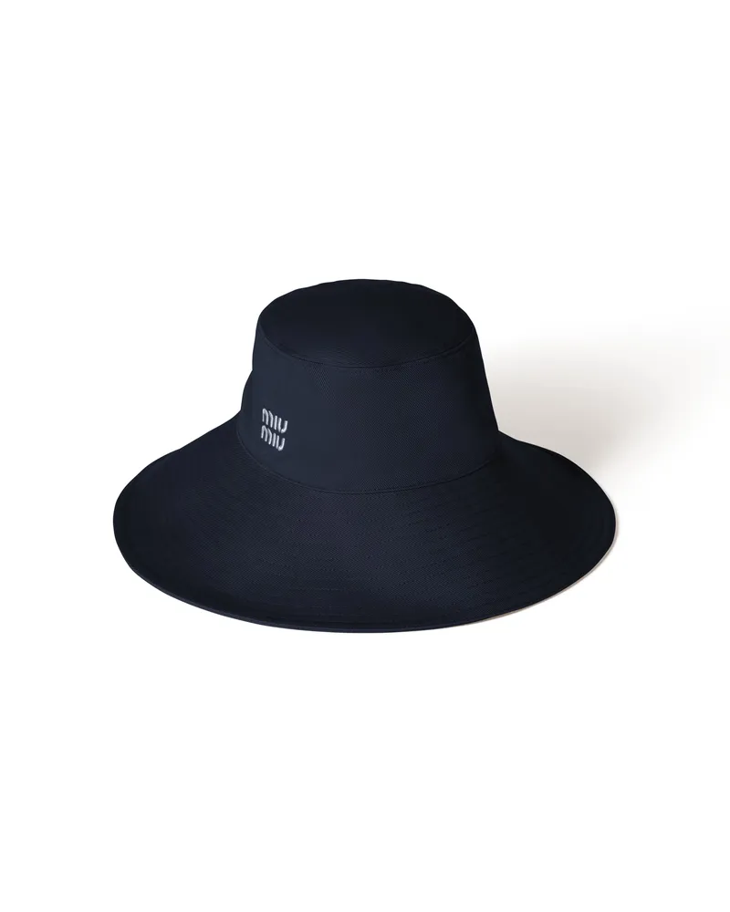 Miu Miu Hut Aus Denim, Damen, Blau/rot, Größe Blau