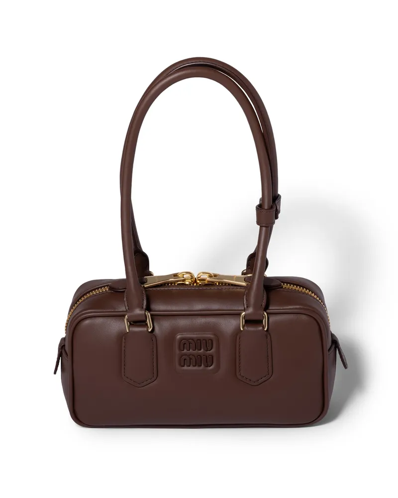 Miu Miu Arcadie Tasche Aus Leder, Damen, Kakaobraun Kakaobraun